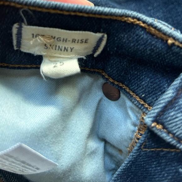 Madewell 10-Inch High Rise Skinny‎ Jeans Size 25 0 Dark Wash - Picture 8 of 8